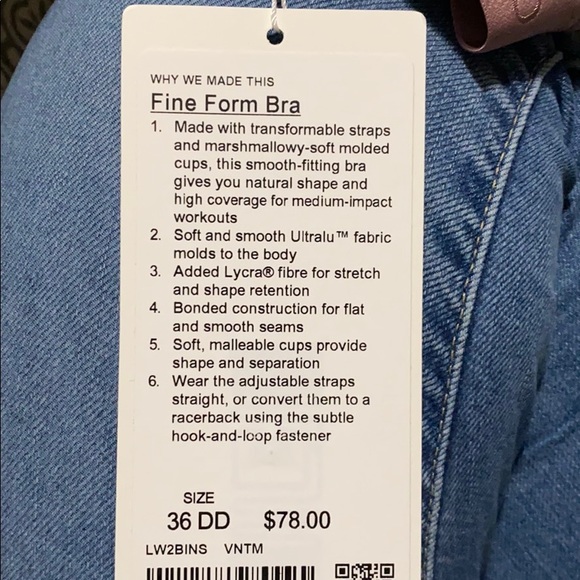 Lululemon Vintage Mauve Fine Form Bra - Picture 6 of 6